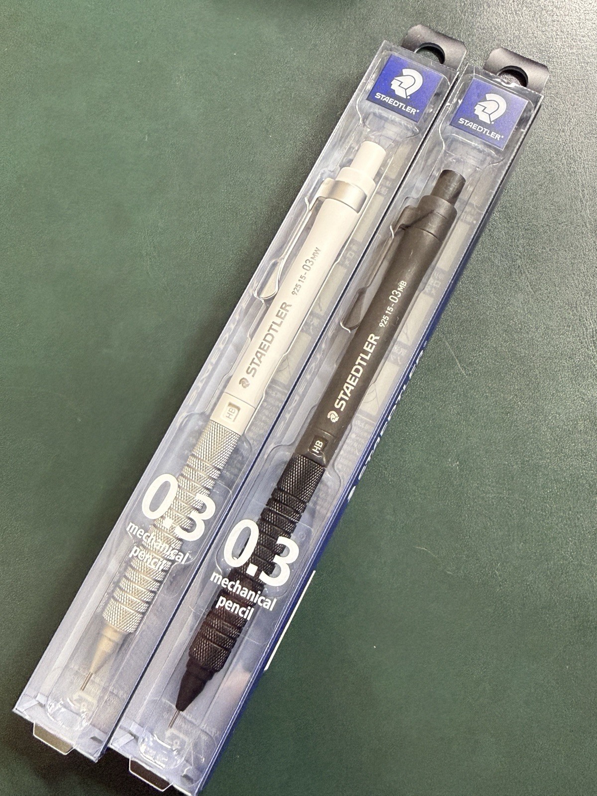 Staedtler Mechanical Pencil 925 15 Metal 0.3mm White & Black Set Of 2 Metal Grip