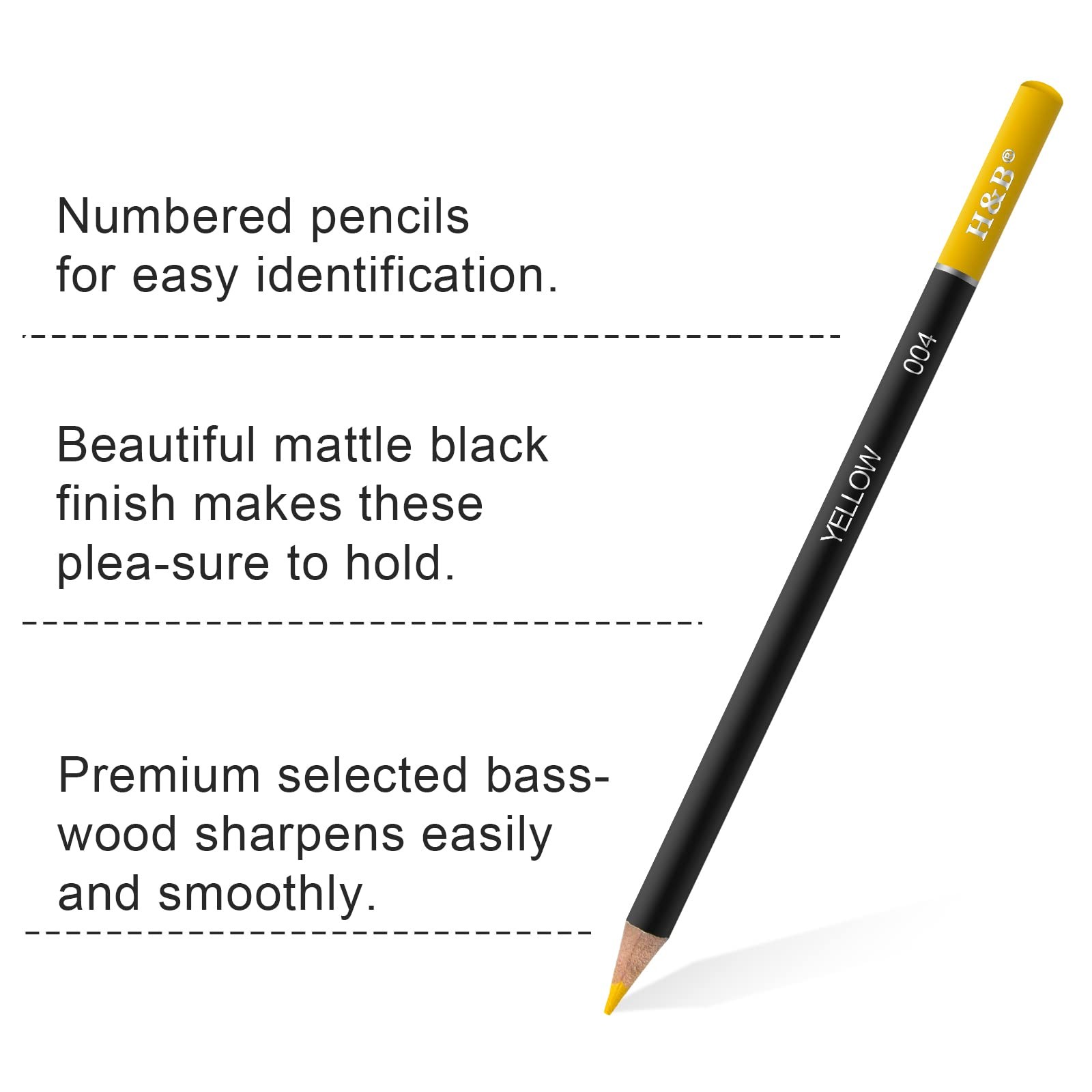 H & B 72 Colored Pencils Kit, Oil-Based Soft 72 Count (Pack of 1), Multicolor