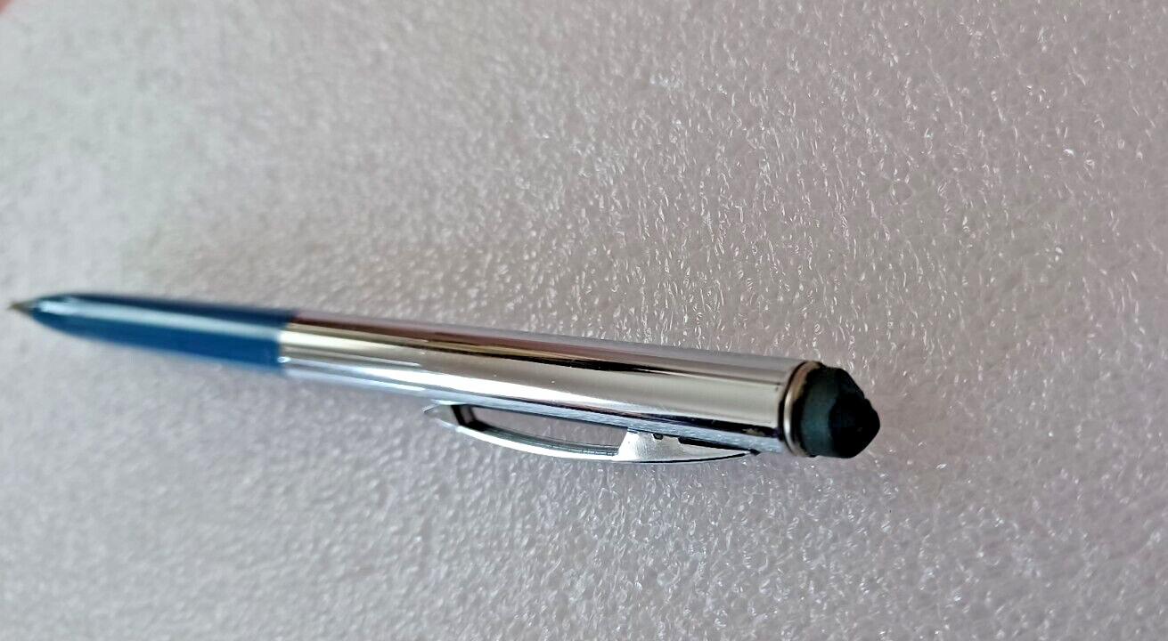 Vintage Slim Sheaffer Mechanical Pencil Blue Chrome Eraser Top + HB Lead 0.9?