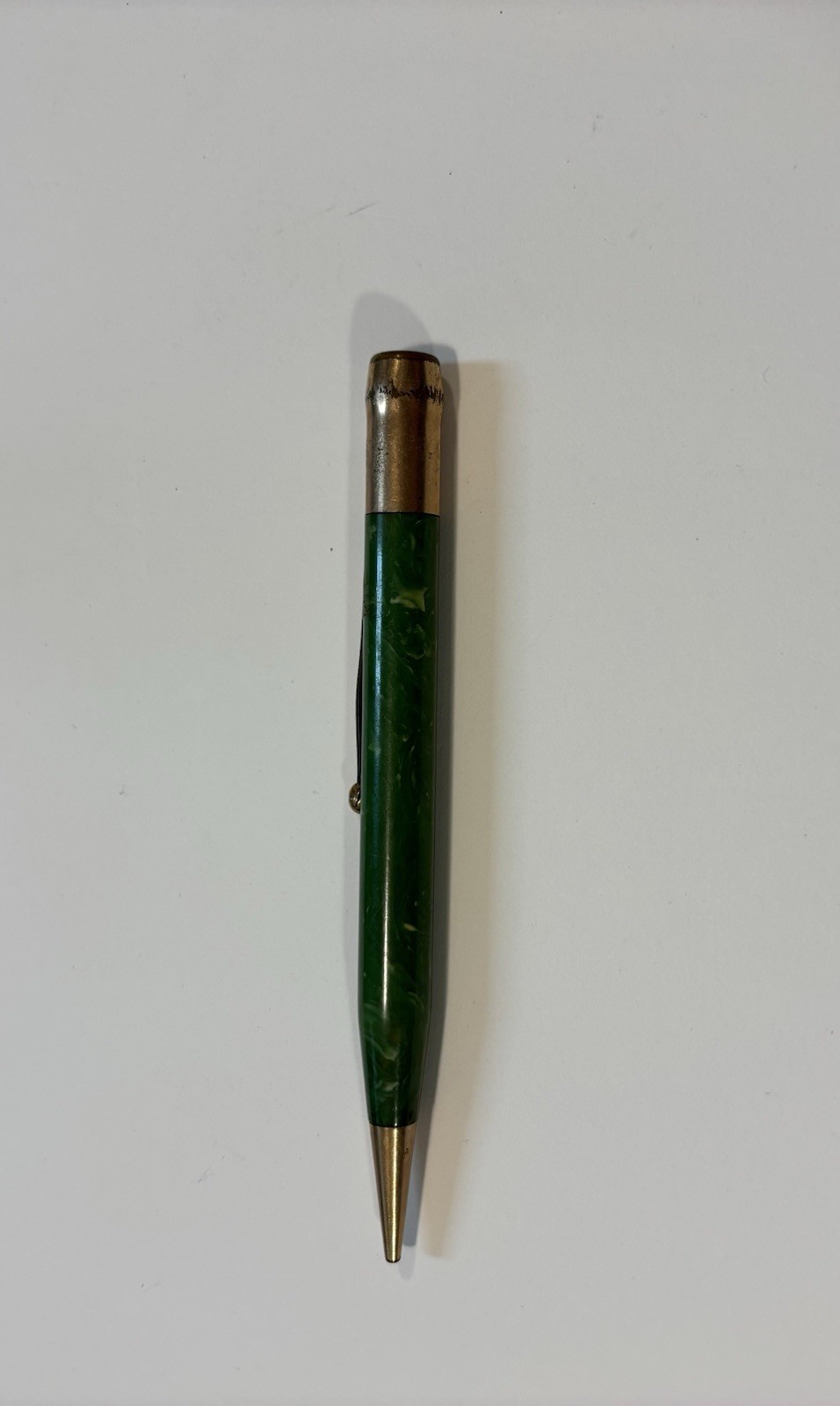 Chilton Vintage Mechanical Pencil Art Deco Green Marbled Celluloid Functional