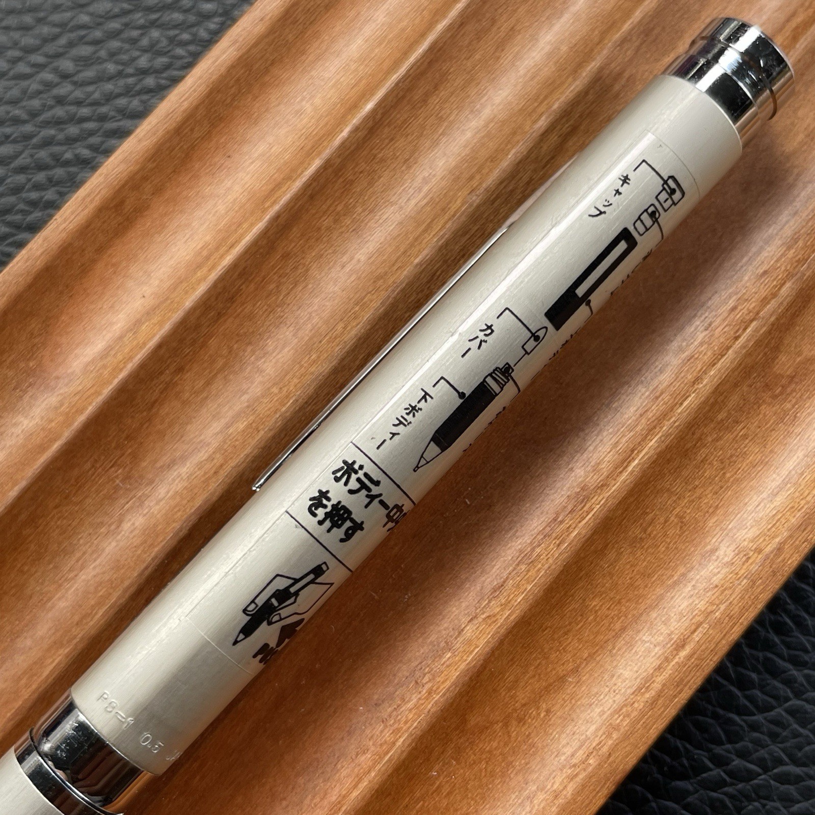 Kokuyo Mechanical Pencil PS-1 Body Knock Brushed Barrel 0.5 mm Made in Japan