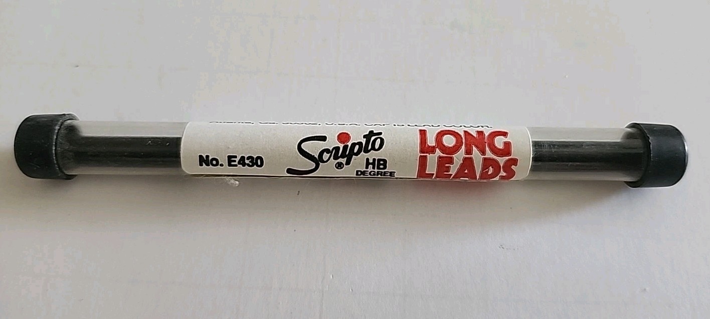 Vintage Lot Pentel, Scripto Dura Lead Mechanical Pencil Leads New And Used