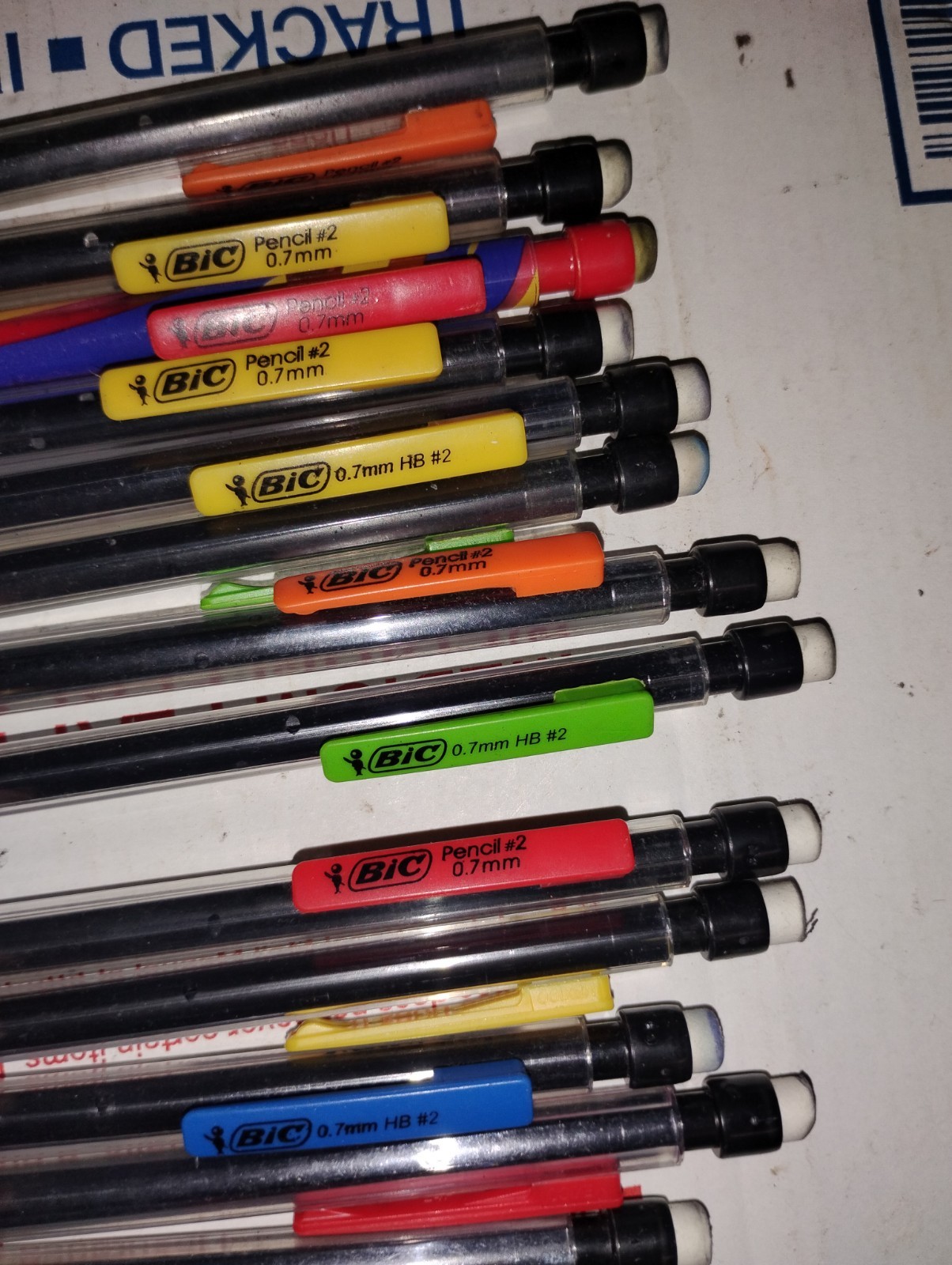 Lot of 16 BIC Mechanical Pencils 0.7mm #2 Assorted Colors