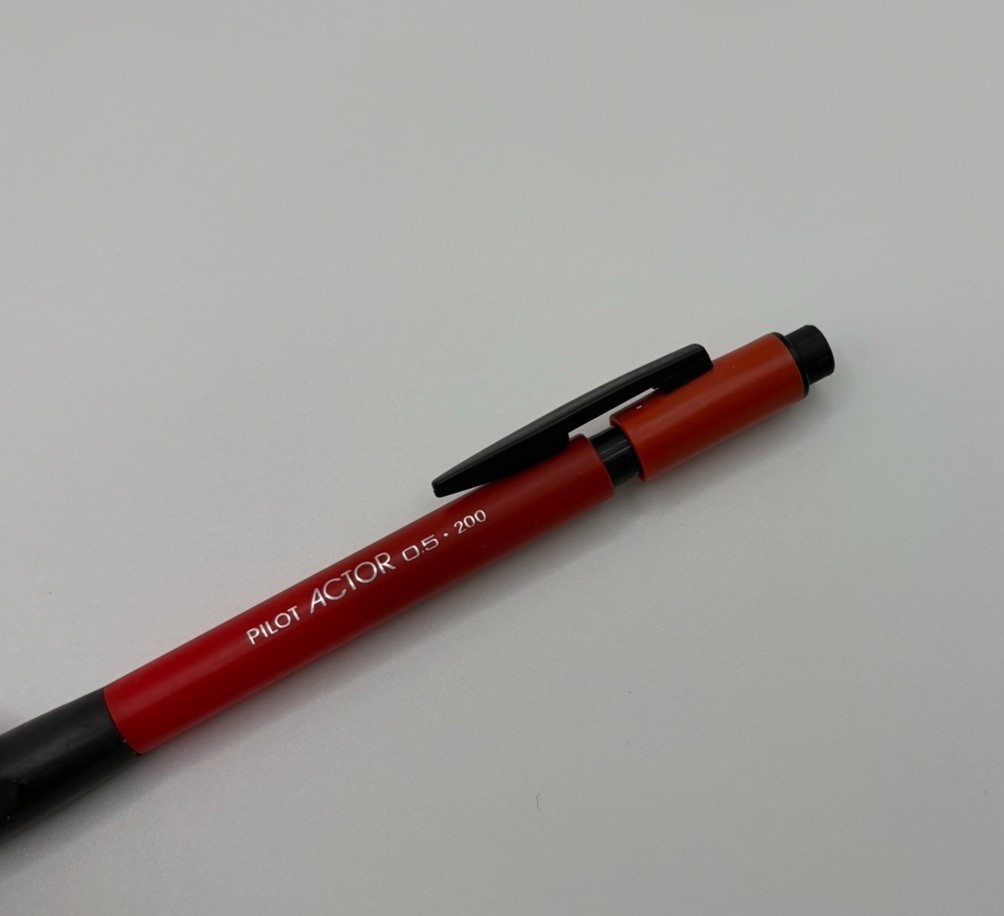 Rare Vintage Pilot Actor Automatic Mechanical Pencil Red Black Discontinued
