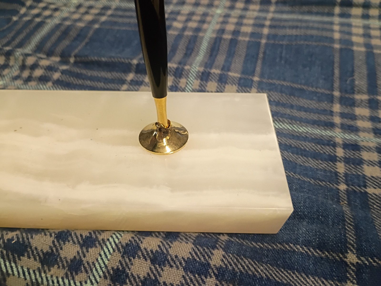 Vintage Cross 1/20 10KT Gold Filled GF Pencil & Pen Set W/ Marble Base/Stand
