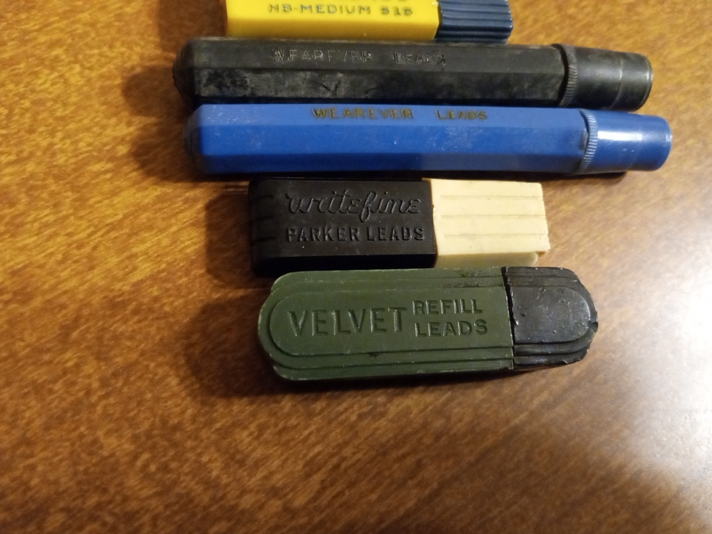 Vintage Lead Holders Lot Of 5 USA With Lead Decent Very Rare Unique Designs Htf