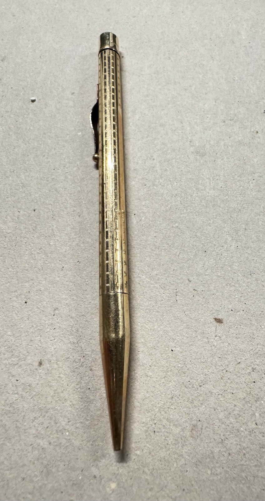 Vintage Wahl Eversharp Mechanical Pencil Gold-Filled, Chevron Pattern 5 inch