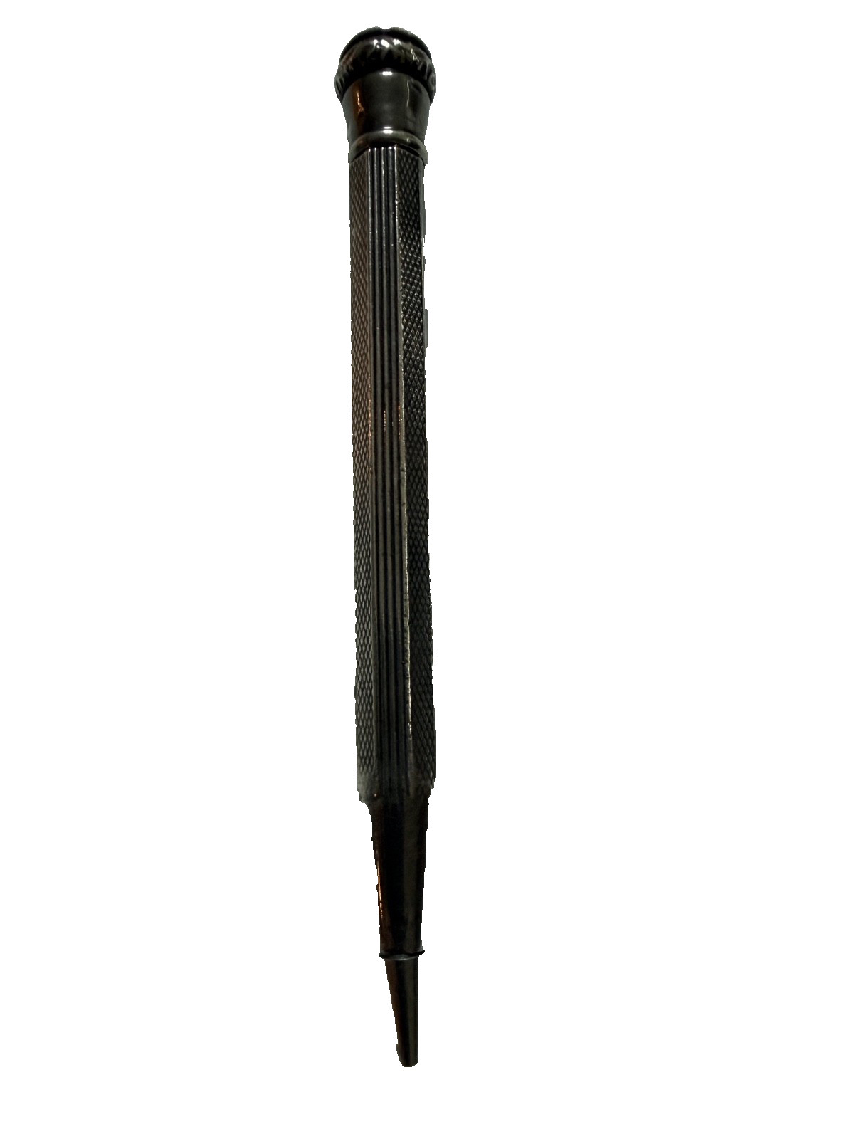 Antique Victorian Sterling Silver Engine Turned Propelling Mechanical Pencil 925