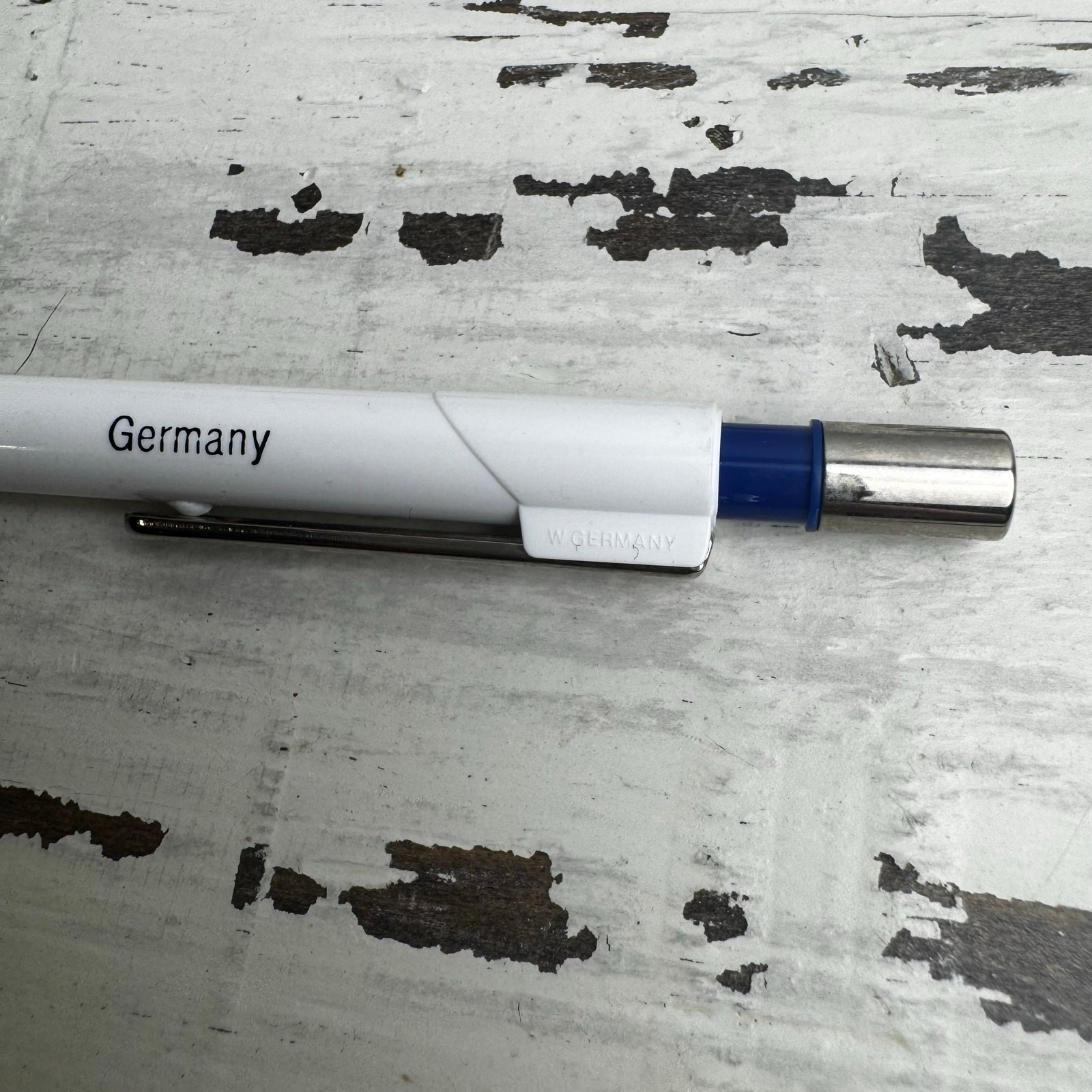 Vintage Staedtler Marsmicro Drafting Mechanical Pencil 0.7mm Germany White Blue
