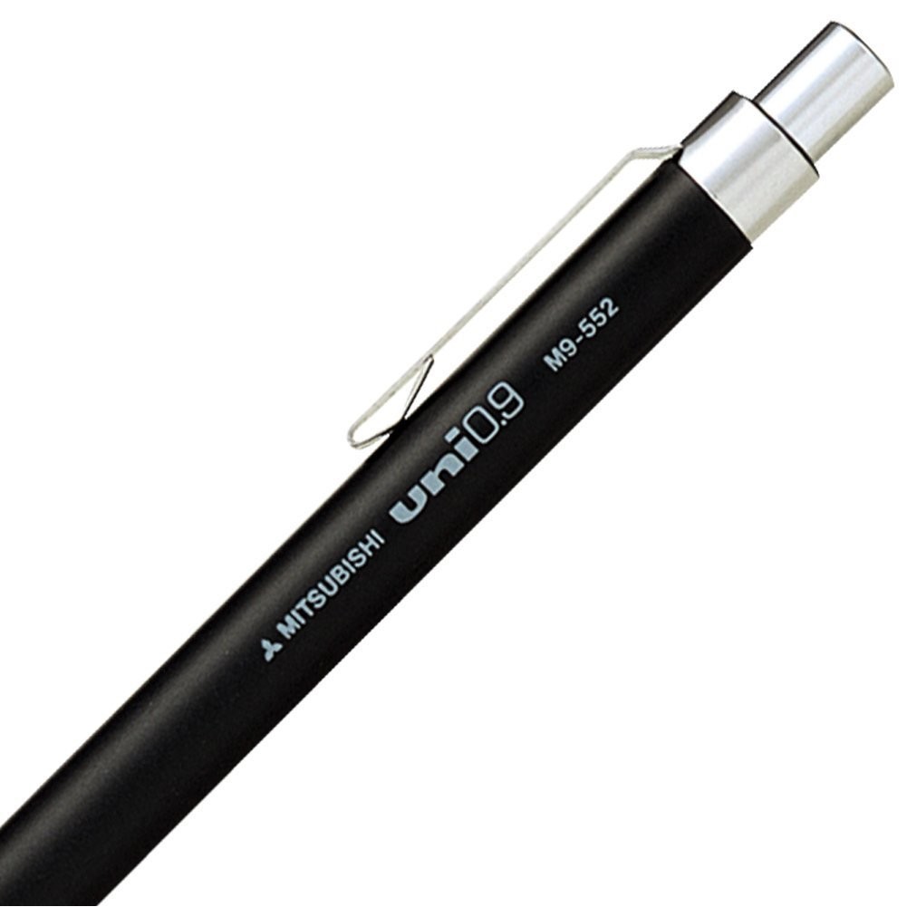 Mitsubishi Pencil M9552.24 Mechanical Pencil, For Drafting, 0.9, Black