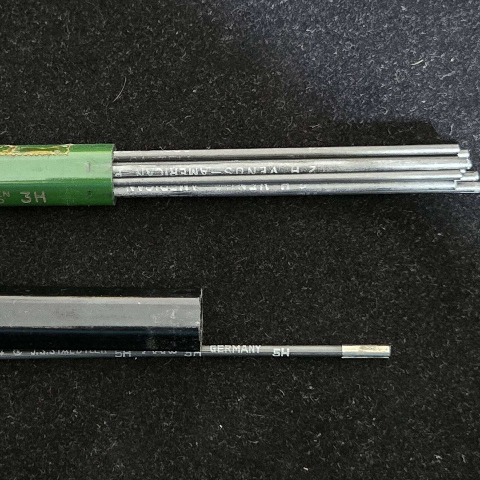 2 A.W. Faber Castell Refill Lead Vintage USA AMERICAN ZONE WEST GERMANY 5H 3H