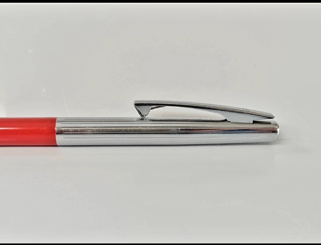 Vintage 1960s Red Sheaffer Mechanical Pencil Chrome Cap 5″