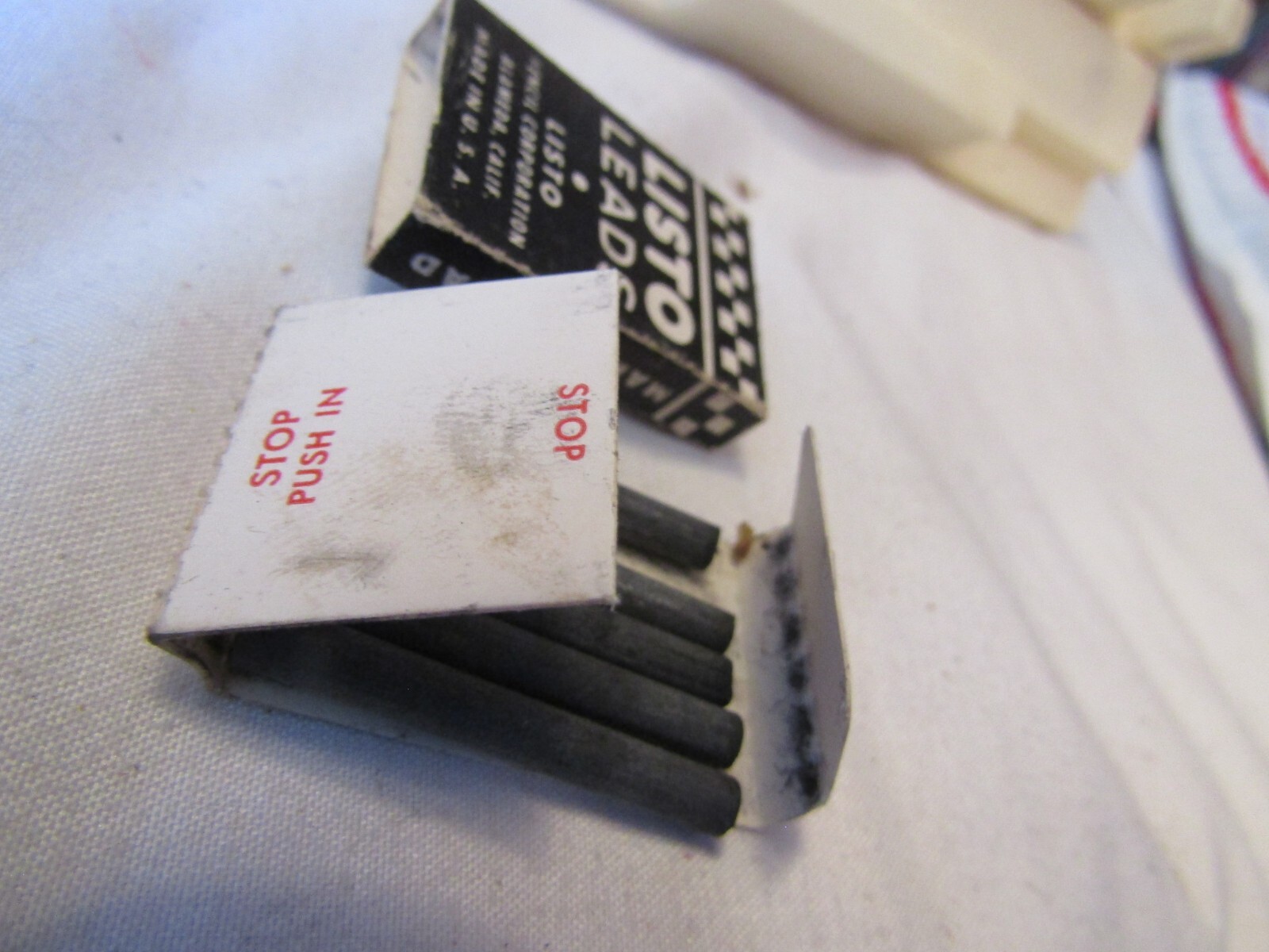 Vintage .162 pencil leads Listo 5 in box Excello 1.5 in box