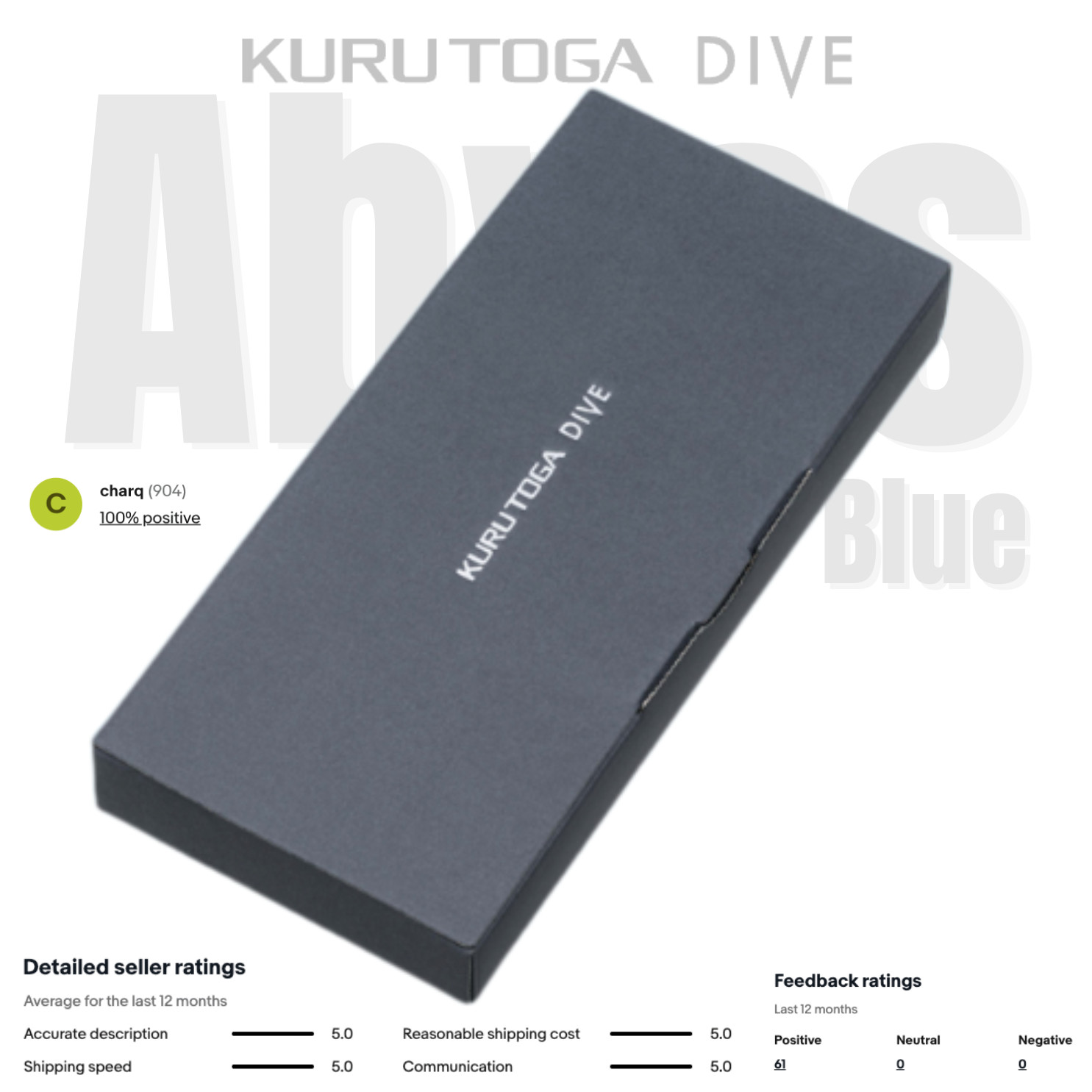 Mitsubishi Pencil Kuru Toga Dive, Abyss Blue, 0.5mm -=New=-