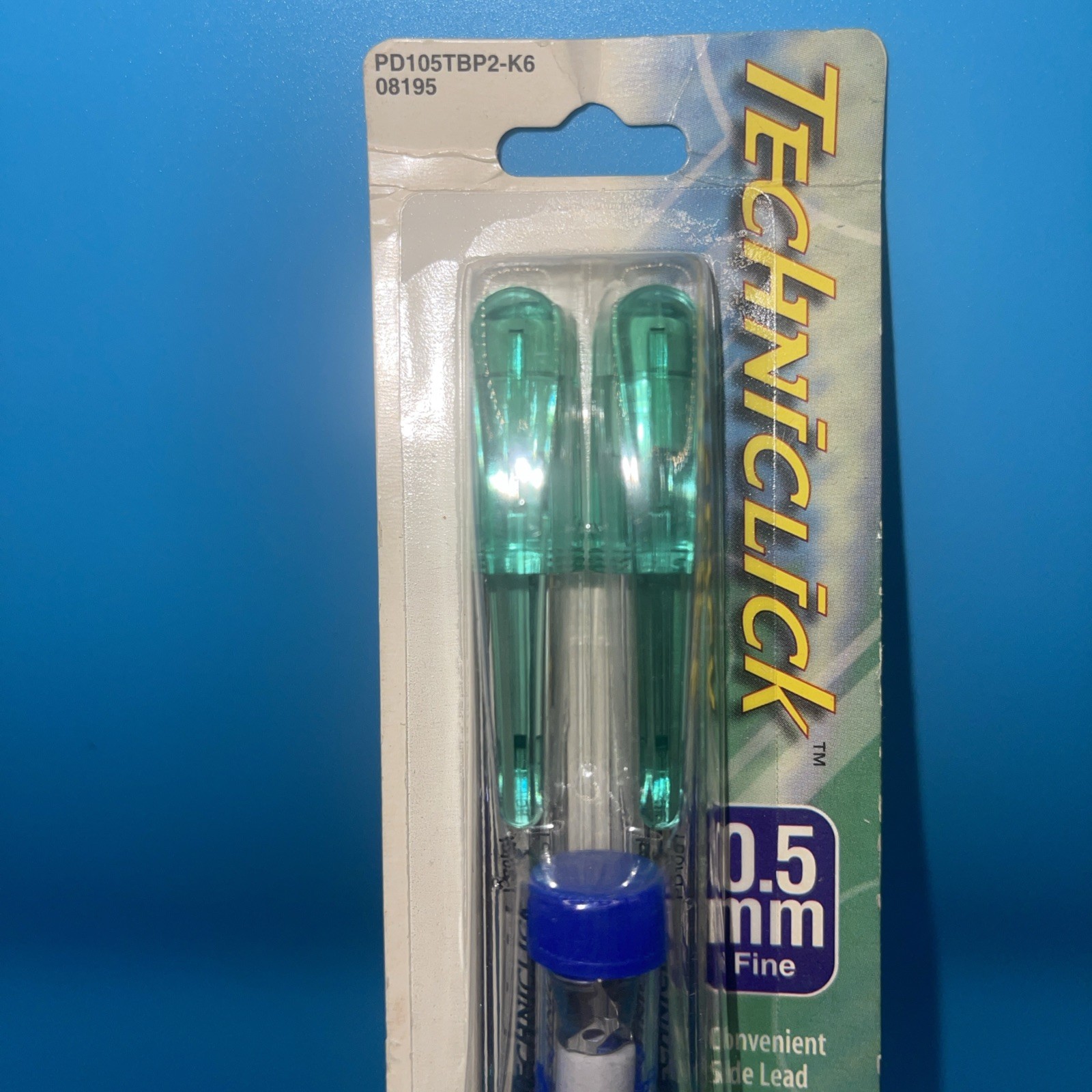 Pentel PD105TBP2-K6 08195 Techniclic Mechanical Pencil Side click 0.5mm Green