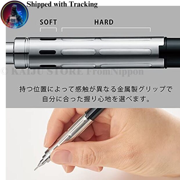 Pentel PG-Metal350 0.5mm Mechanical Pencil Black 5-Pack XPG315-A