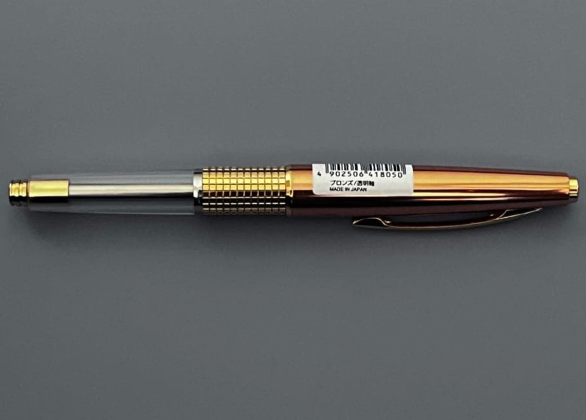 Pentel Kerry Mechanical Pencil Tokai Limited Bronze Clear Gold Trim 0.5mm Japan