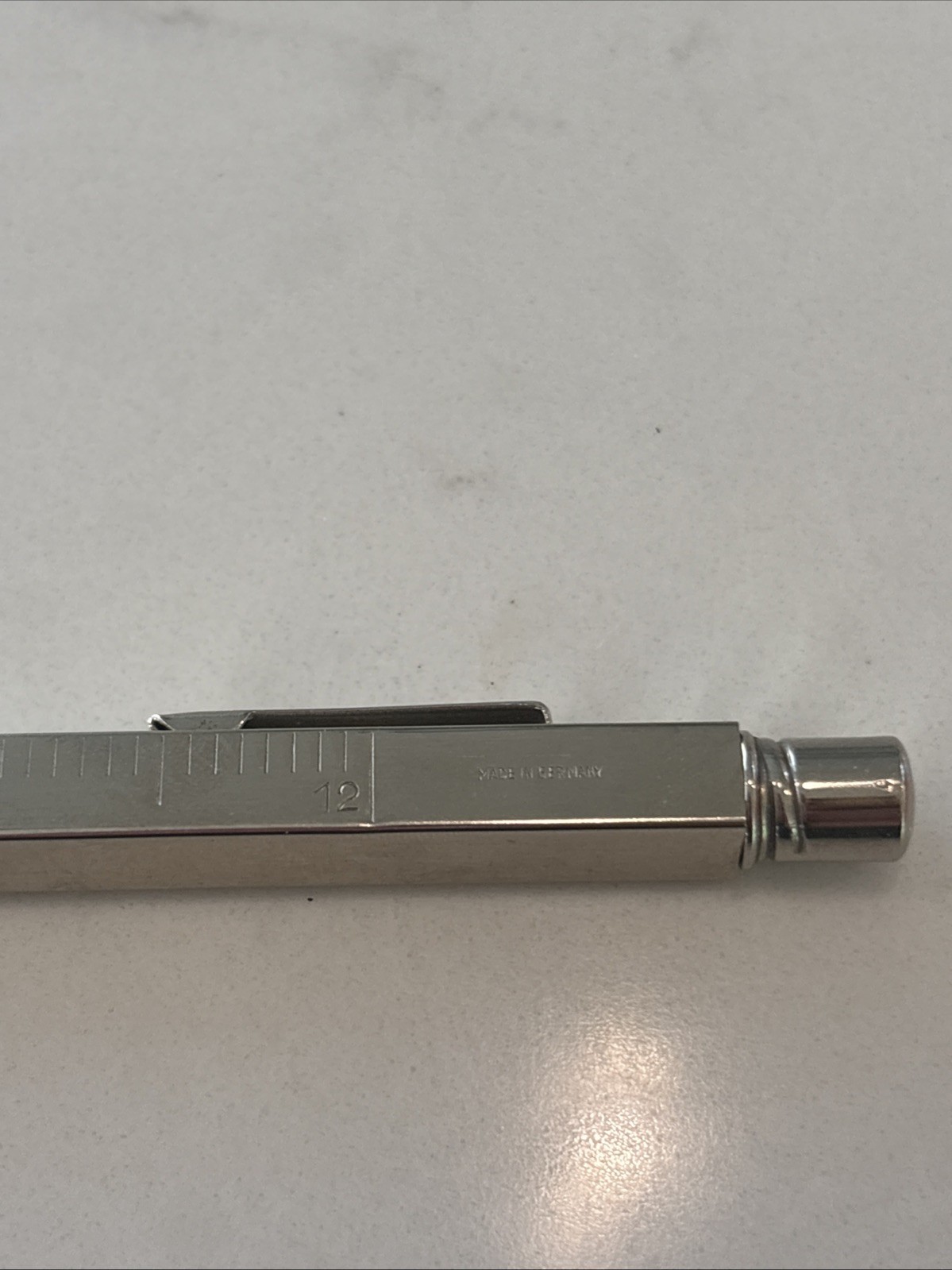 TELESCOPING Rofeco mechanical PENCIL to 12″ RULER & pocket clip ANTIQUE Germany