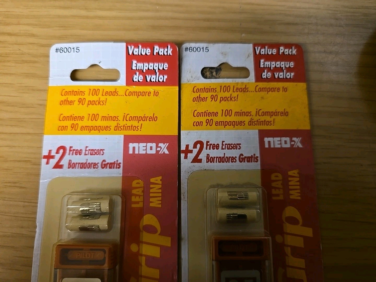 2 Pk Pilot Dr. GRIP Mechanical Pencil Lead 100 Pk Pack Plus Erasers NEW 60015