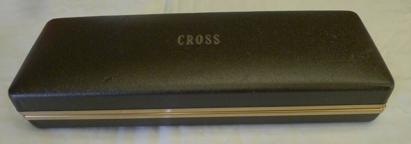 Cross 14 KT Gold Filled Hinged Case & Manual, 1970’s – NO Pen or Pencil