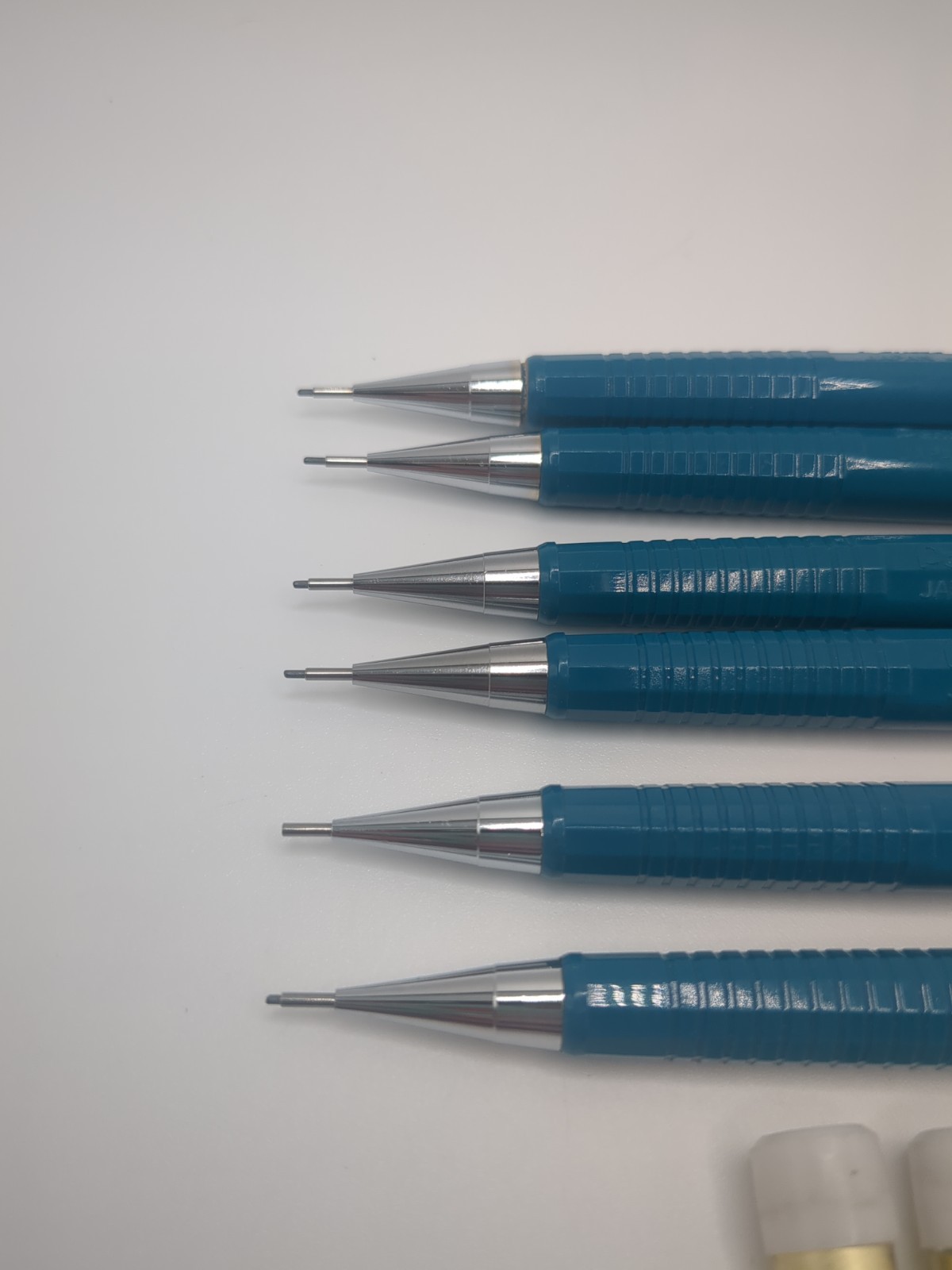 PENTEL Mechanical Drafting Pencil 0.7 mm P207 Lot Of 6 Plus Erasers & Extra Lead