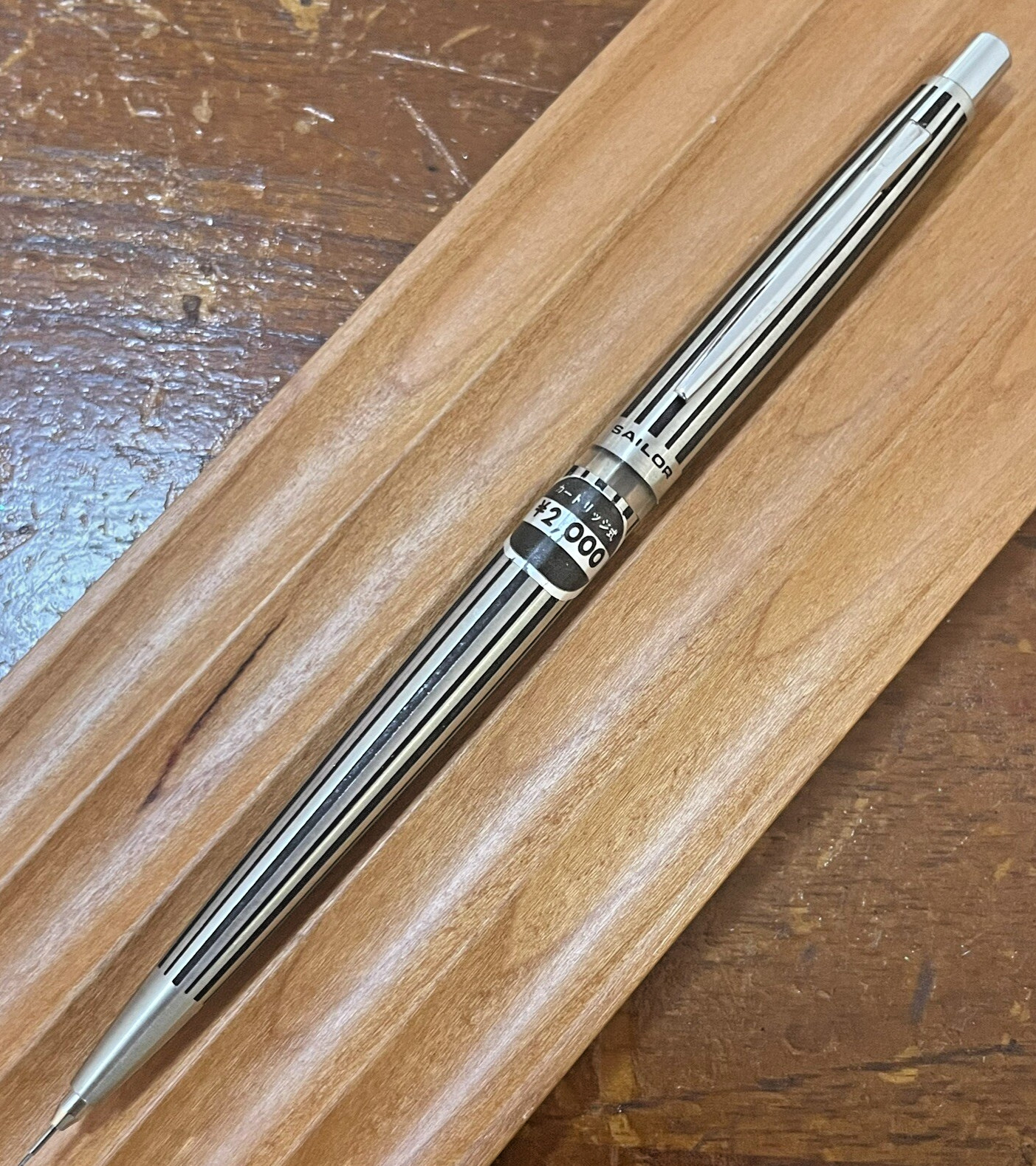 Sailor Cassette Mechanical Pencil Black Stripe Made in Japan