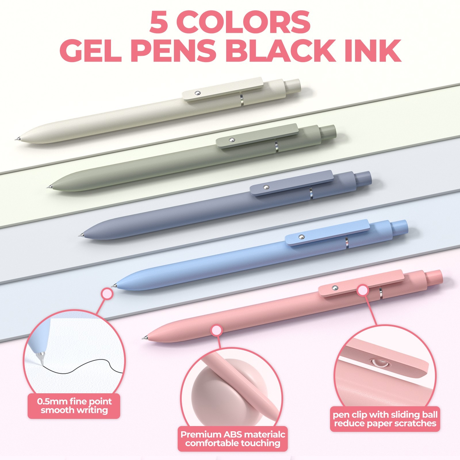 Nicpro 50PCS Aesthetic School Supplies with Cute Pencil Case