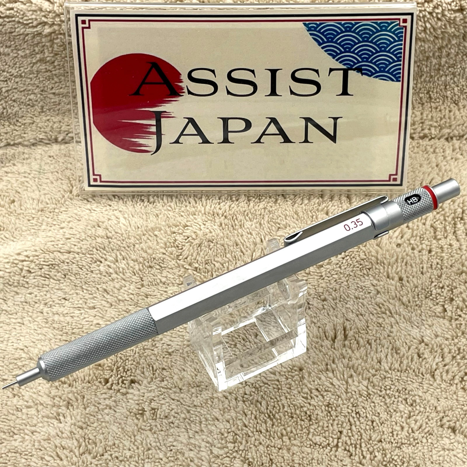 Vintage rOtring 600 Silver 0.35mm Mechanical Pencil No Logo Rare Japan