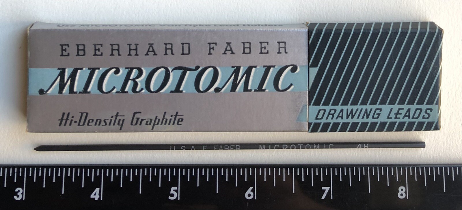 Vintage Eberhard Faber Microtomic 6100 4H 2mm Mechanical Artist Pencil 6pk Lead