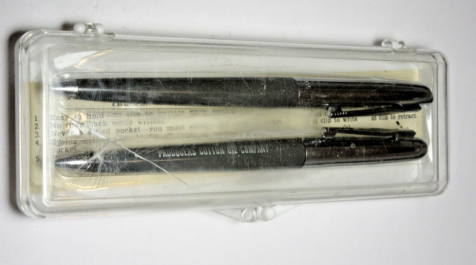 Vintage “Wingamatic” Pen & Mechanical Pencil Set = PRODUCERS COTTON GIN COMPANY