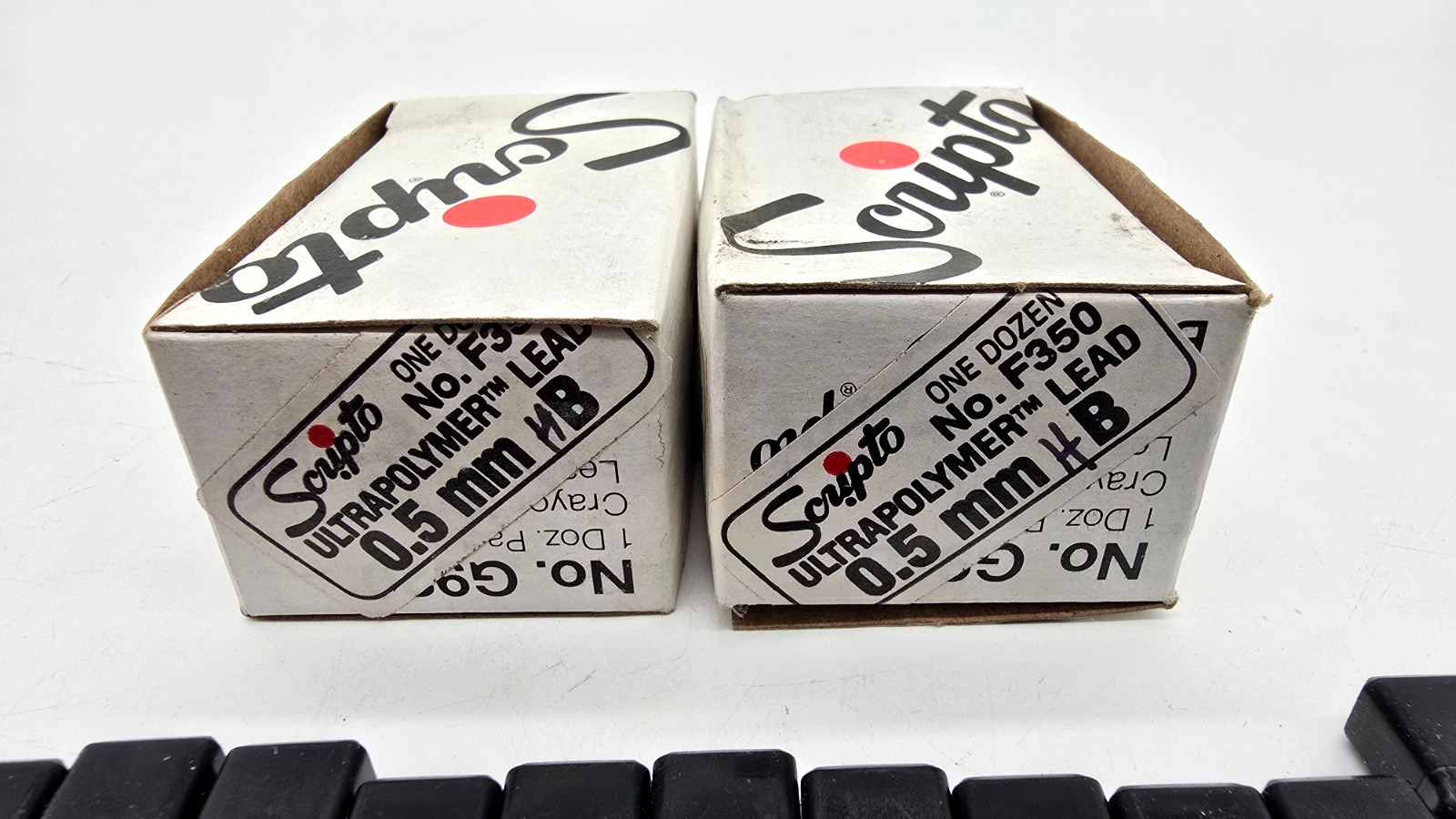 Lot of 2 VTG Scripto Ultrapolymer Pencil Lead Refill .5mm Boxes of 12 #F350 NEW