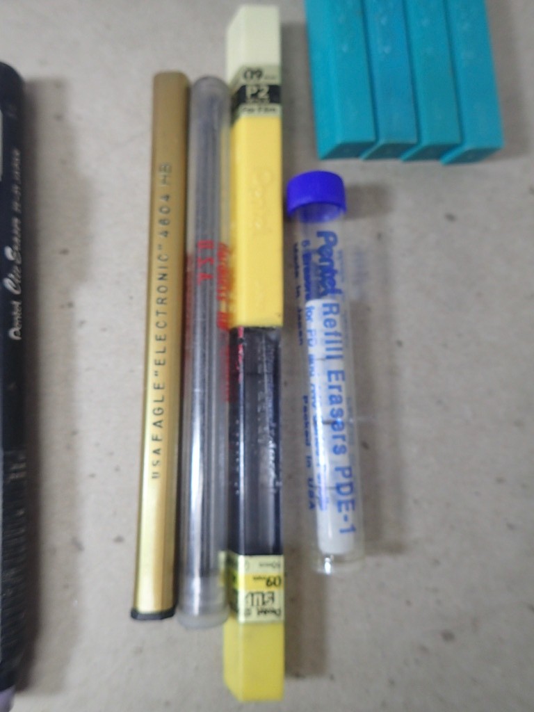 Large Lot Vintage Pencil Lead Holders, Mechanical Pencils & Eraser Pens