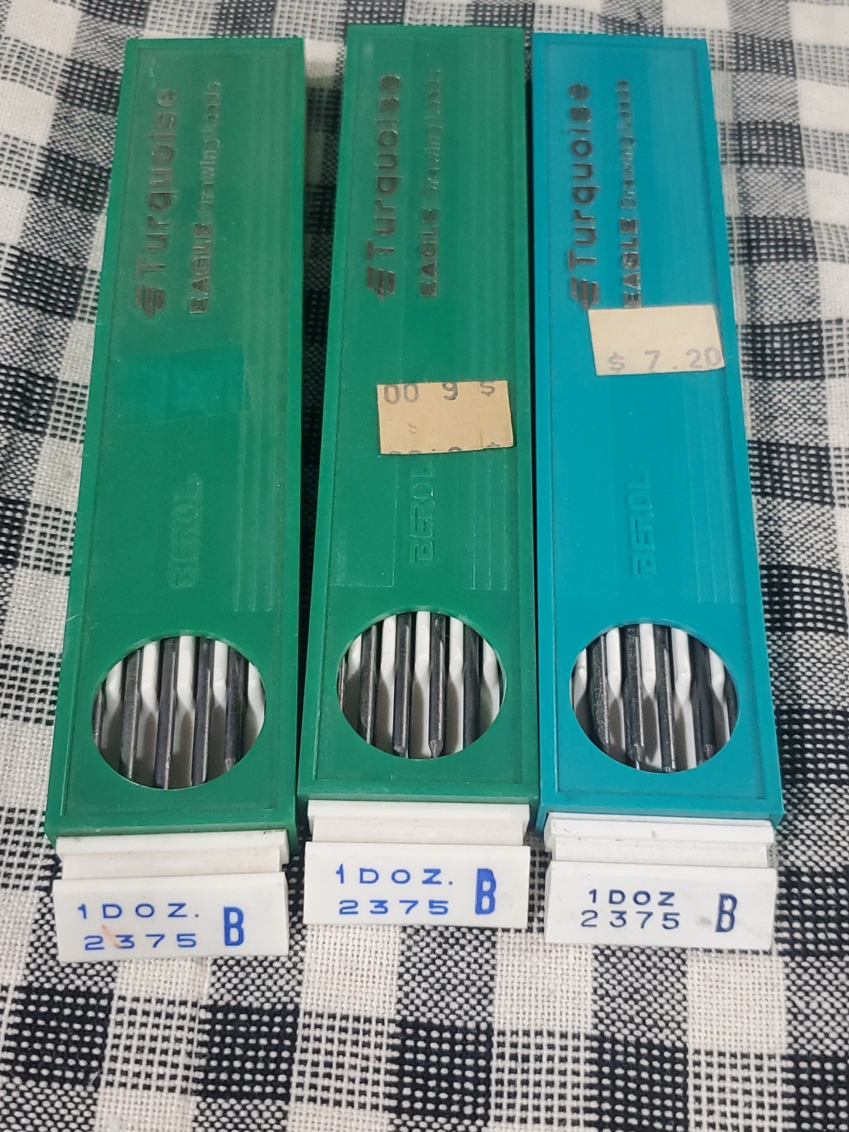 3 New Boxes NOS Berol Turquoise Eagle Drawing Leads 2275 B E5