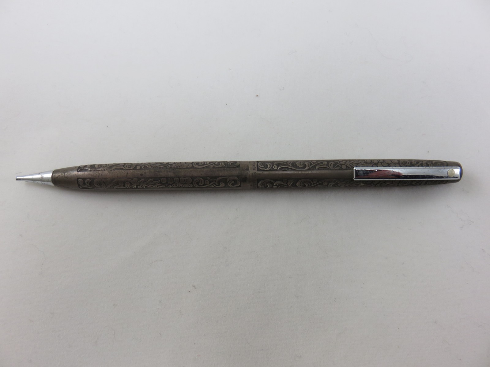 Scheaffer Sterling Silver Mechanical Pencil 5″L Grapevine Pattern Vintage USA