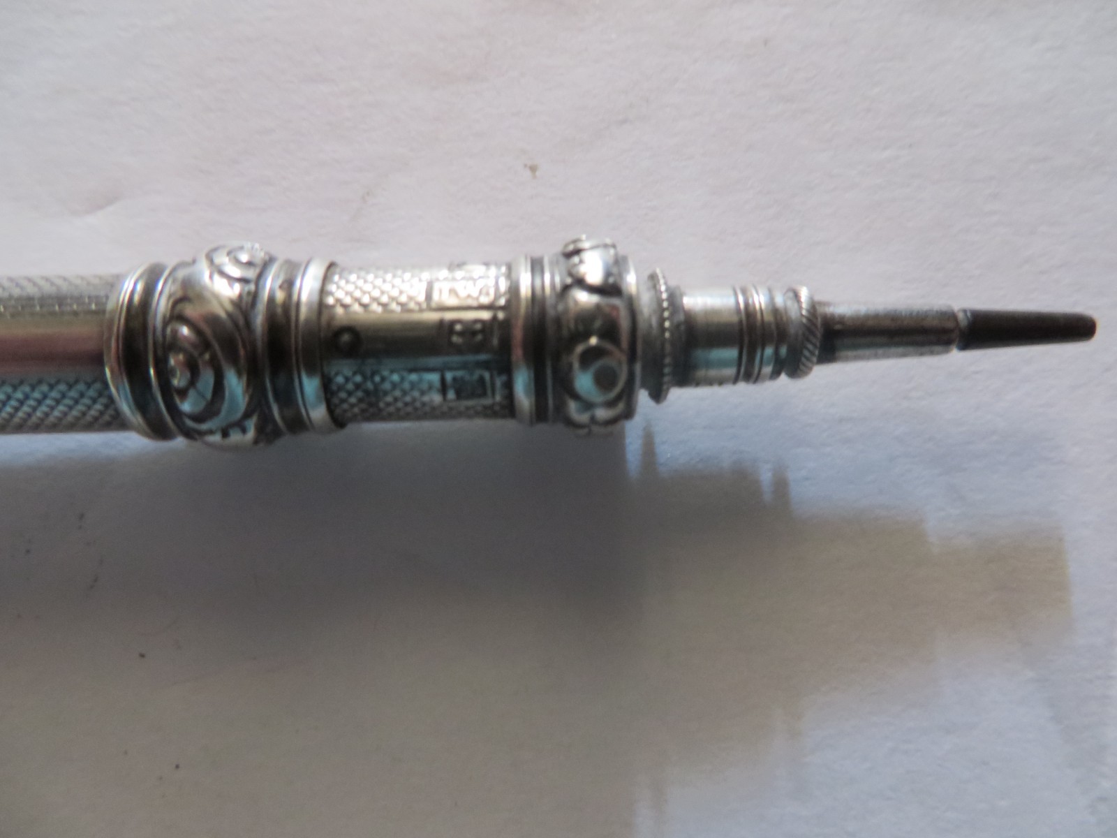 Joseph Willmore Sterling Silver Propelling Pencil Date Mark 1831-2 Birmingham