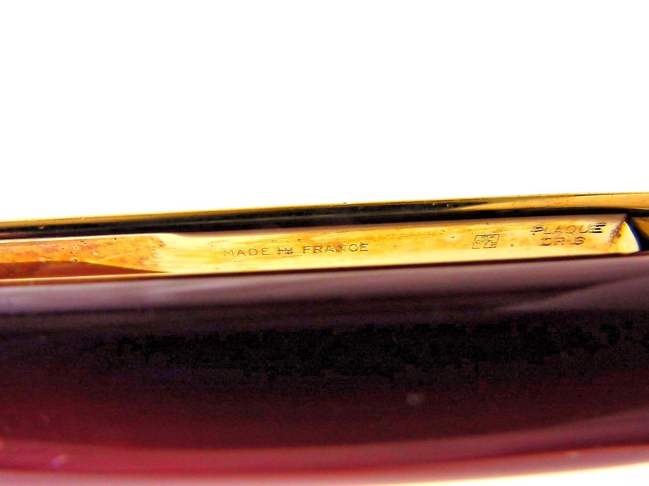 Cartier Must de Mechanical Pencil Click Action Bordeaux Gold with Leather Case