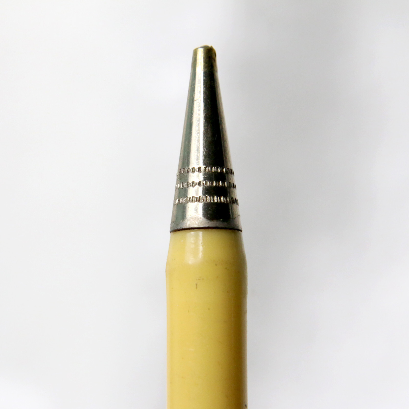 VTG 1930s Yellow Celluloid American Wiper Mills Kansas City MO Mechanical Pencil
