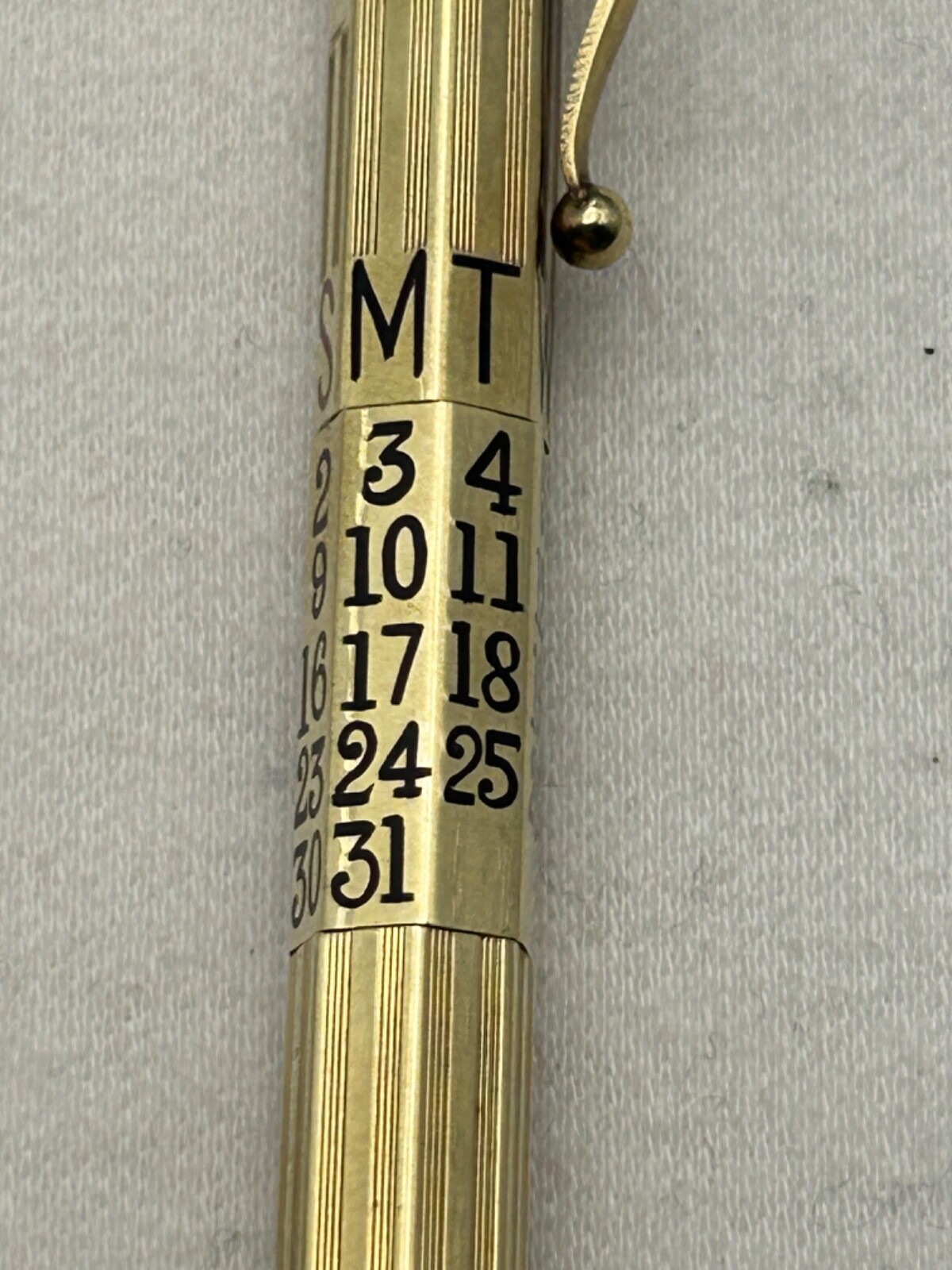Perpatual Calendar 14K Solid Gold Pencil-Exc. Condition