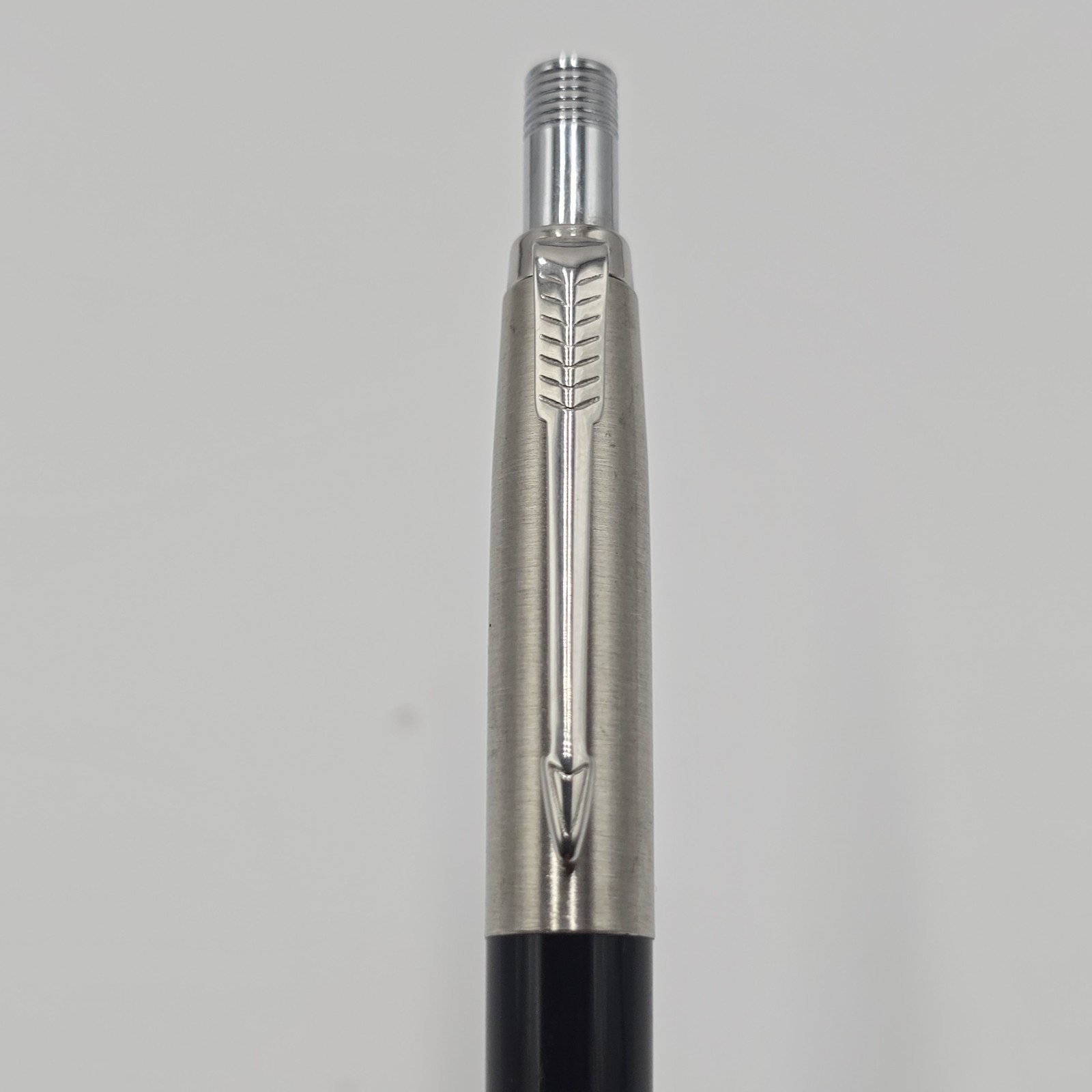 Vintage Parker Jotter Mechanical Pencil 1mm BLACK/Silver w/ Brass Threads USA