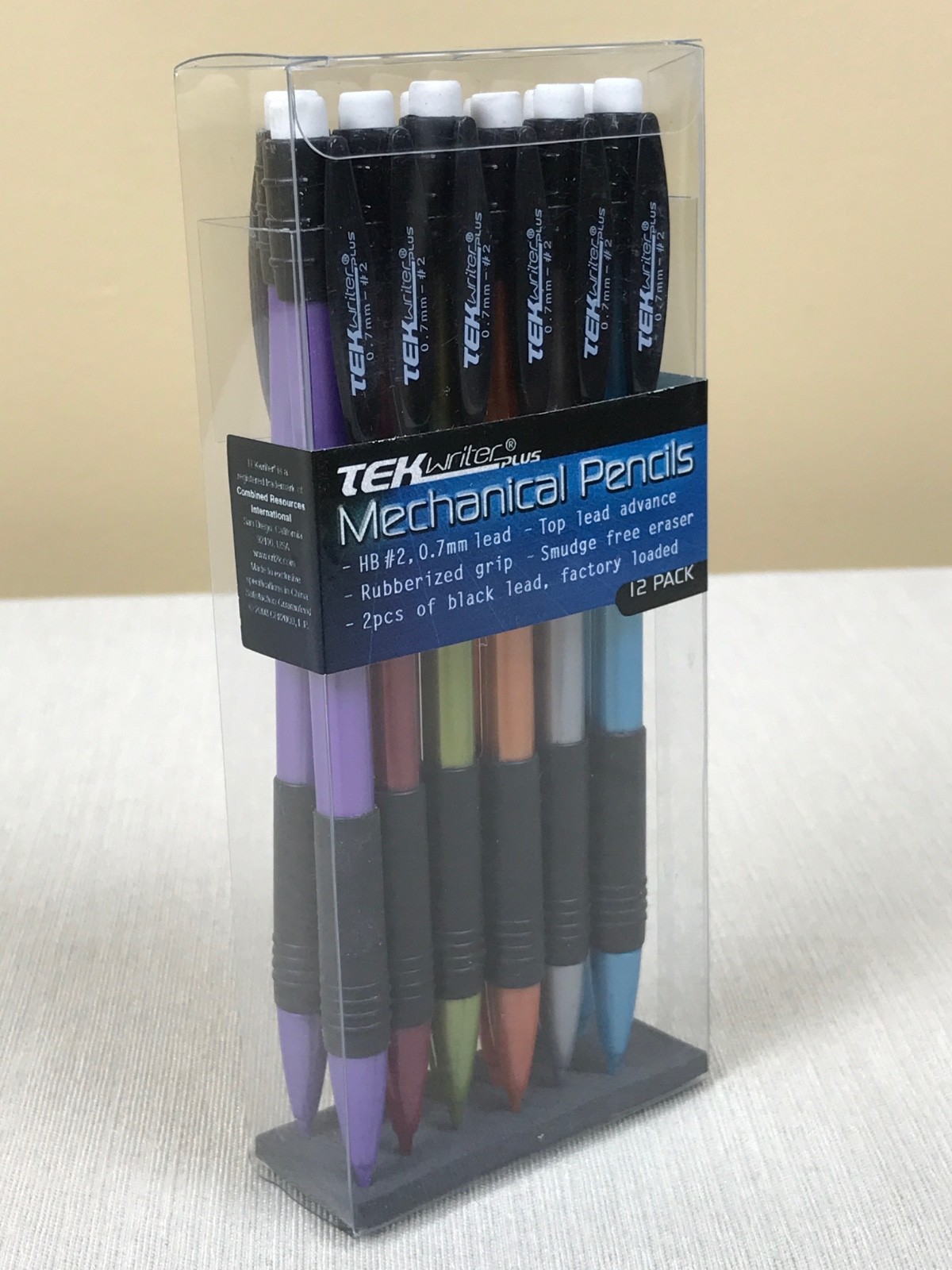 NEW 12-Pack of Tek Writer Plus Mechanical Pencils 0.7mm #2 w/Erasers