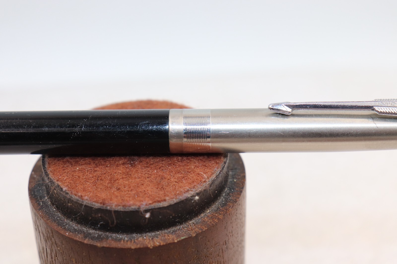 1937-1941 PARKER Stacked Coin Cap Mechanical Pencil Clear Cap Jewel