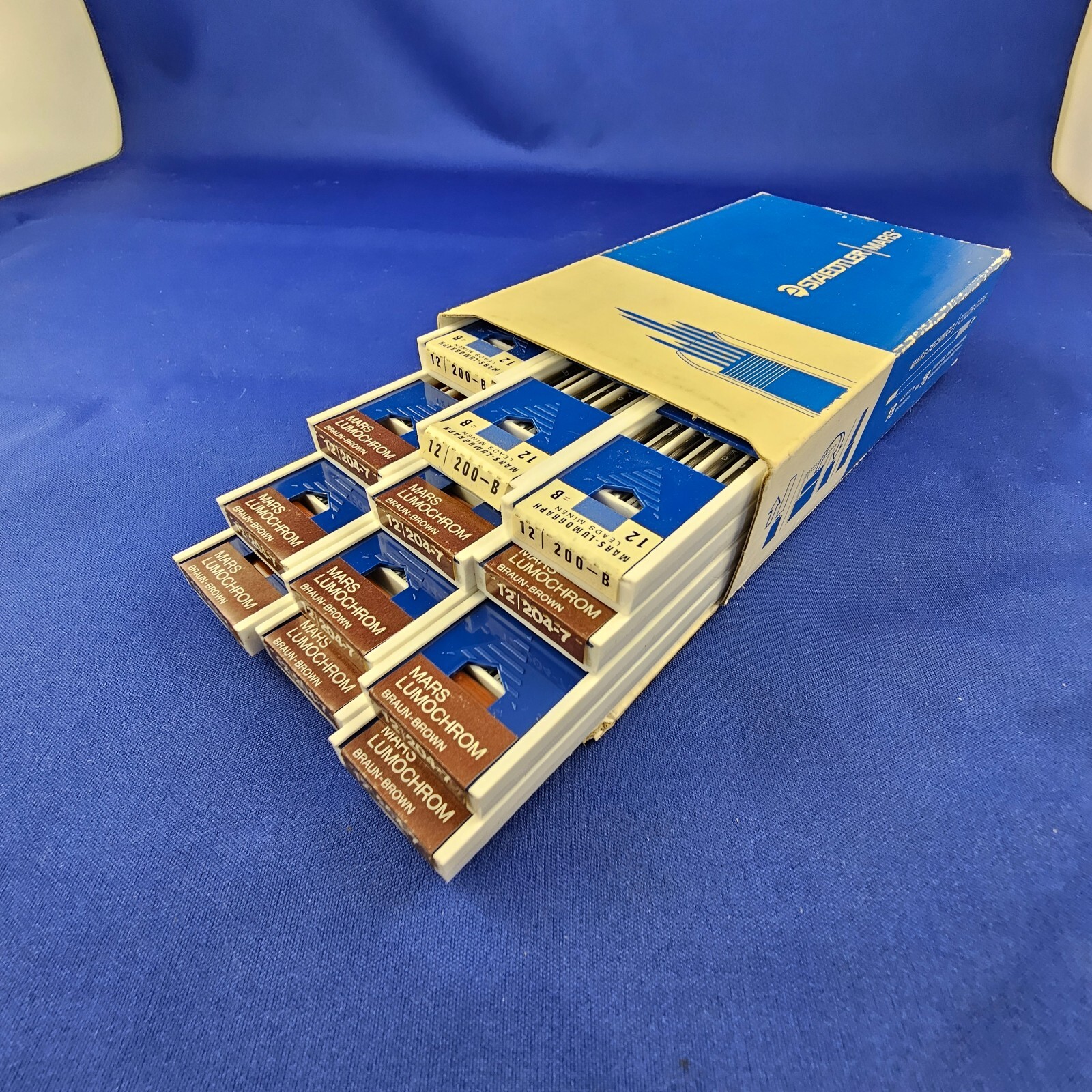 12 Boxes DRAWING LEADS 9 Brown 204 – 7, 3 Lead 200 -B Staedtler Mars Germany