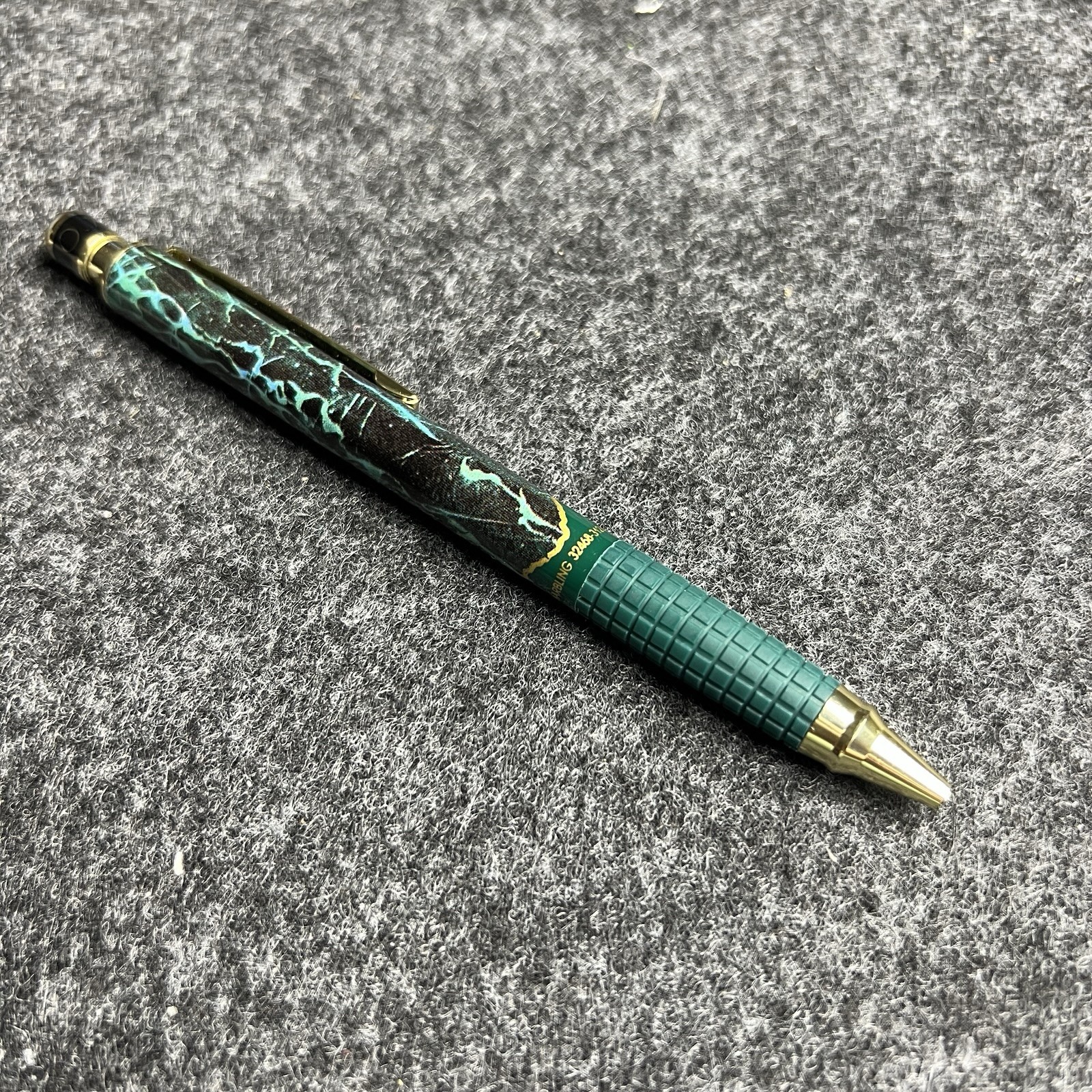 Vintage Micro Mechanical .7mm Pencil Made in Korea New Old Stock Green Marbling