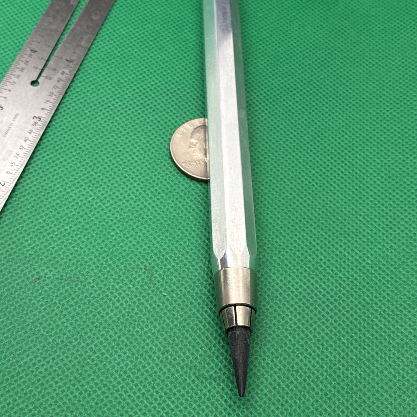 Vintage mechanical clutch pencil aluminum 5.6mm sketch pencil JUMBO