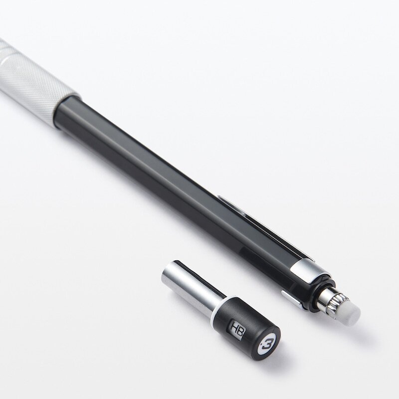 New 2024 Muji Low Center of Gravity Mechanical pencil Black 0.3mm Made In Japan