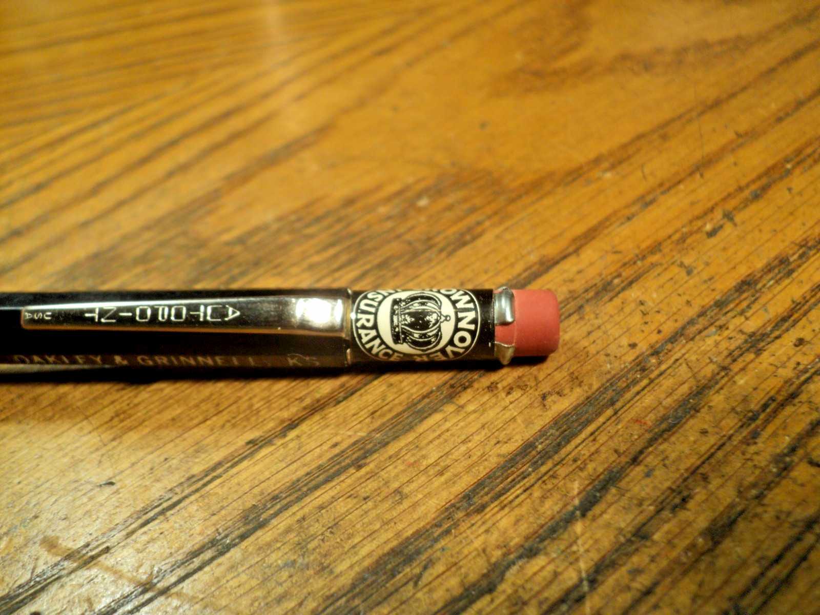 Vintage Autopoint Mechanical Pencil Crownover Insurance Oakley & Grinnell KS