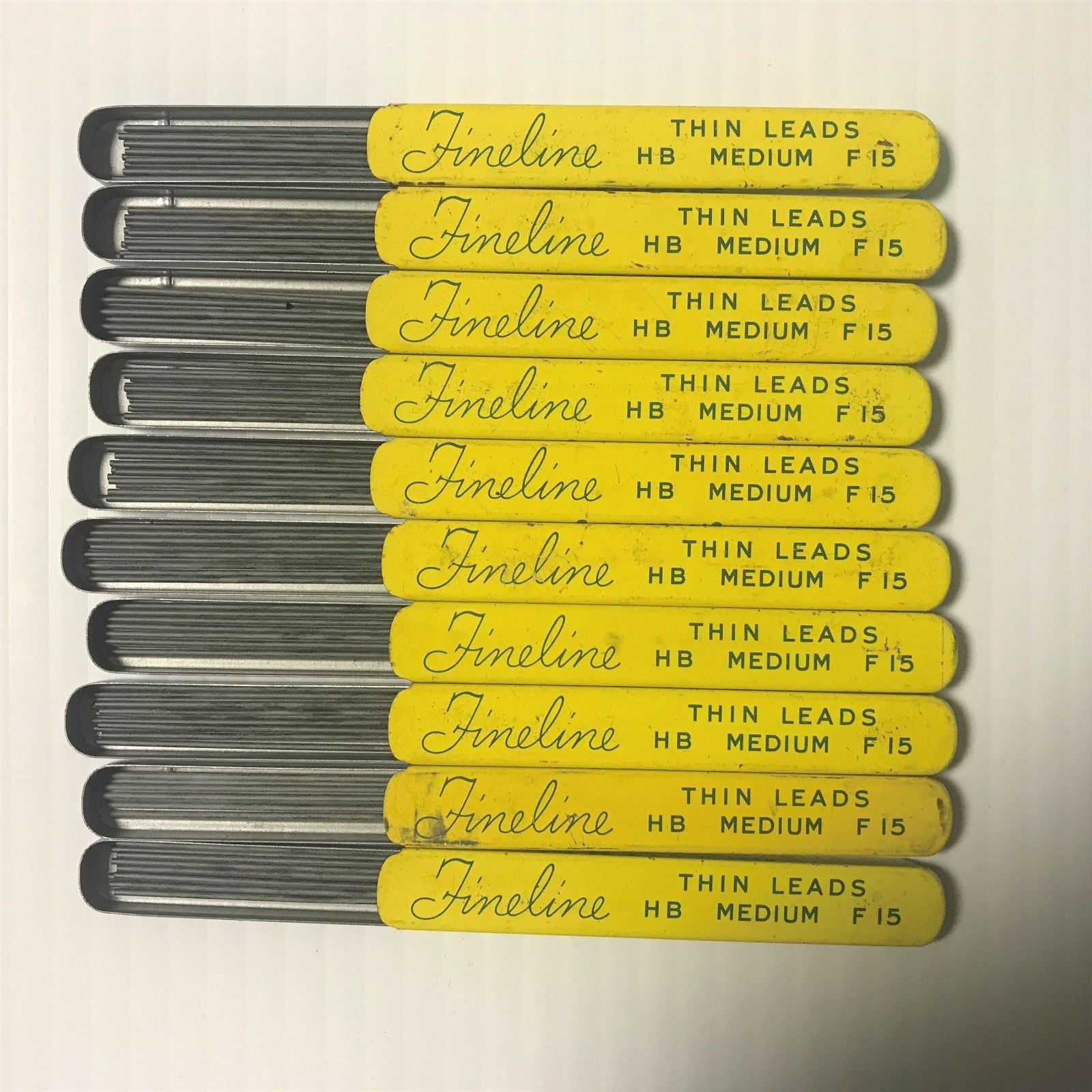 f121 Vintage Collectible Sheaffer’s Pencil Thin Leads HB Medium F15 lot of 10