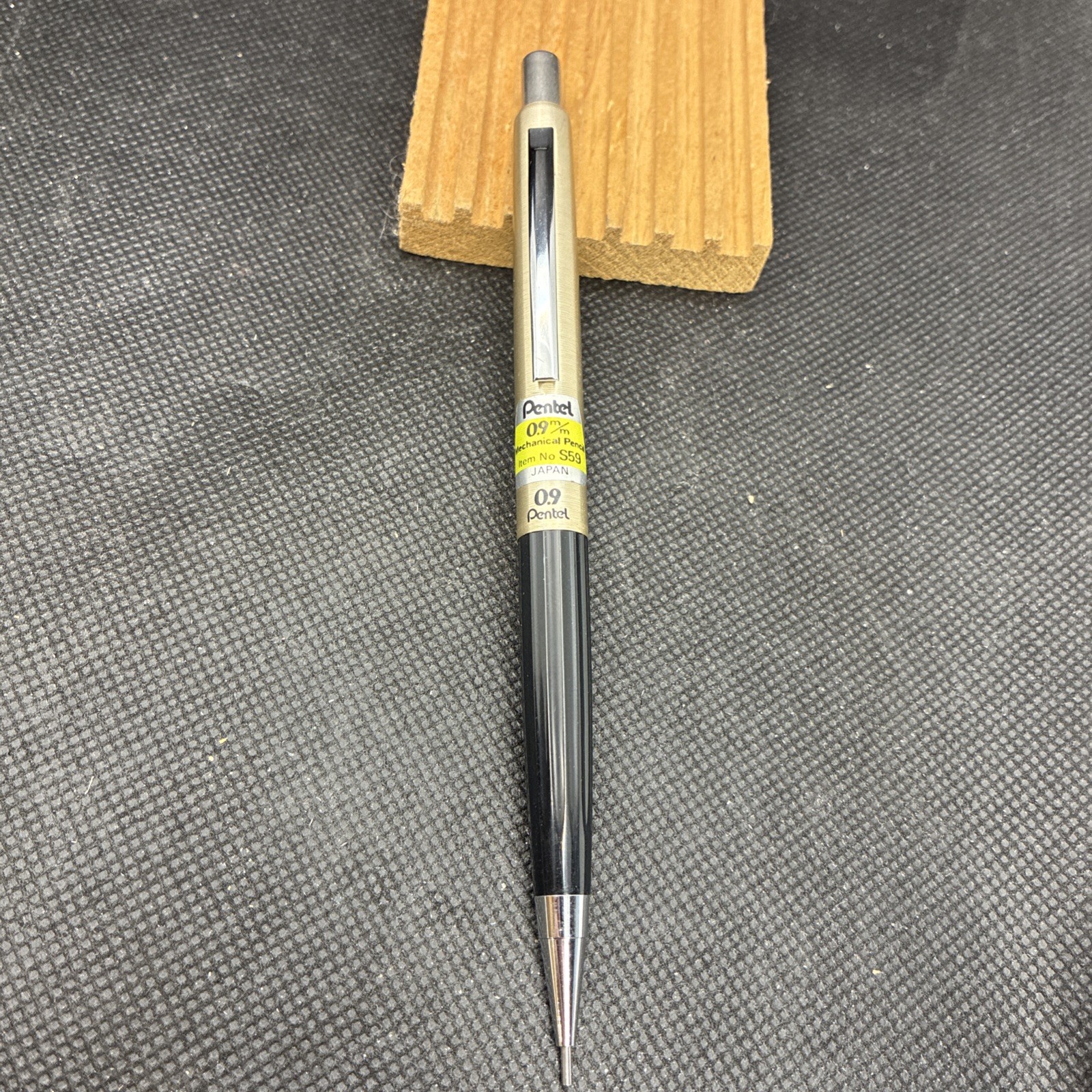 Vintage Pentel S59 Mechanical Pencil 0.9mm Brushed Stainless Steel Japan Loc 1