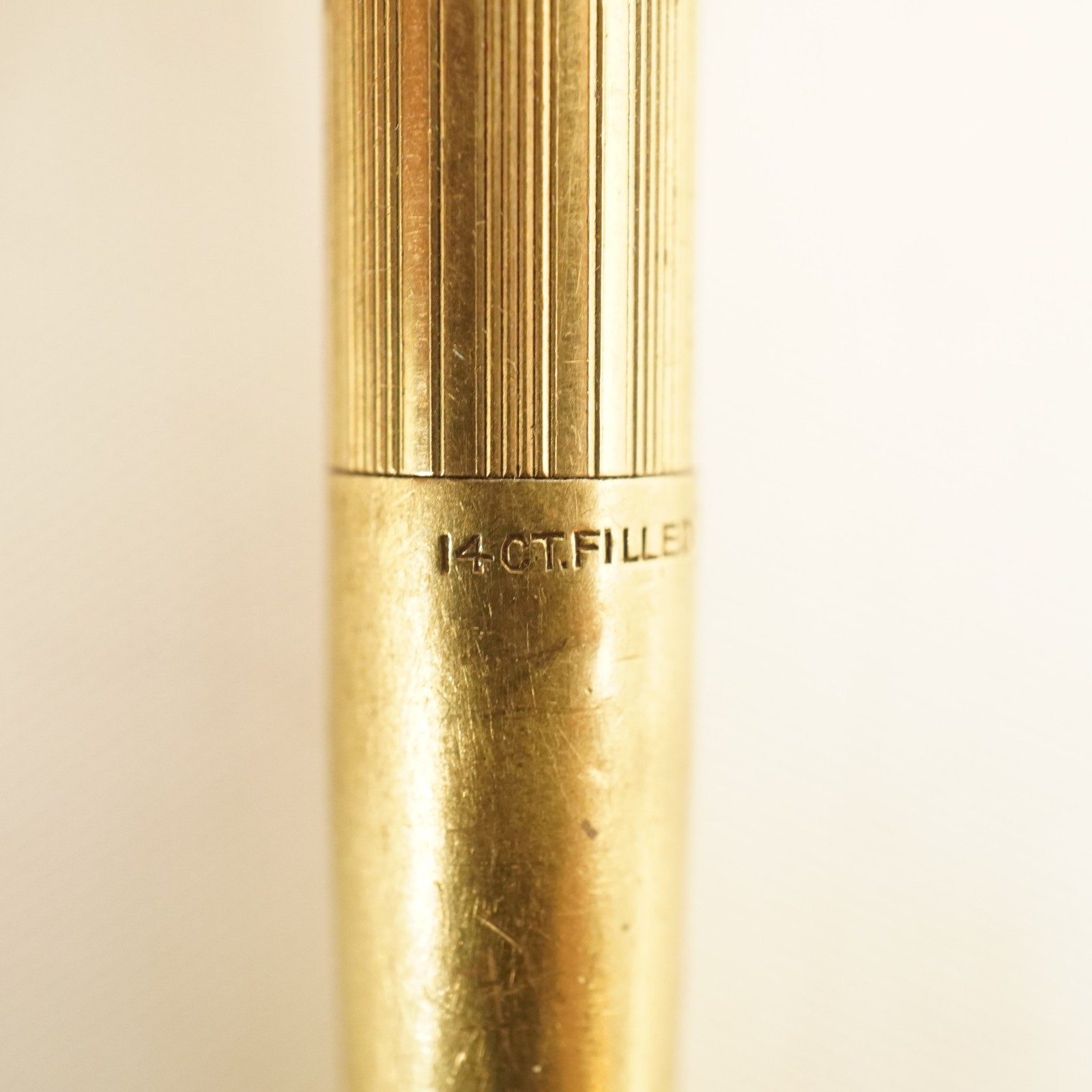 Vintage Wahl 14k Gold Filled Mechanical Pencil Engine Turned WS Monogrammed SR