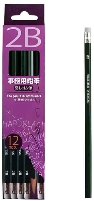 12 pencil 2b with eraser 12 bottles